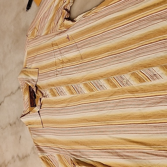 Prana shirt,Size M,Golden colored&Cream stripef - Picture 2 of 4